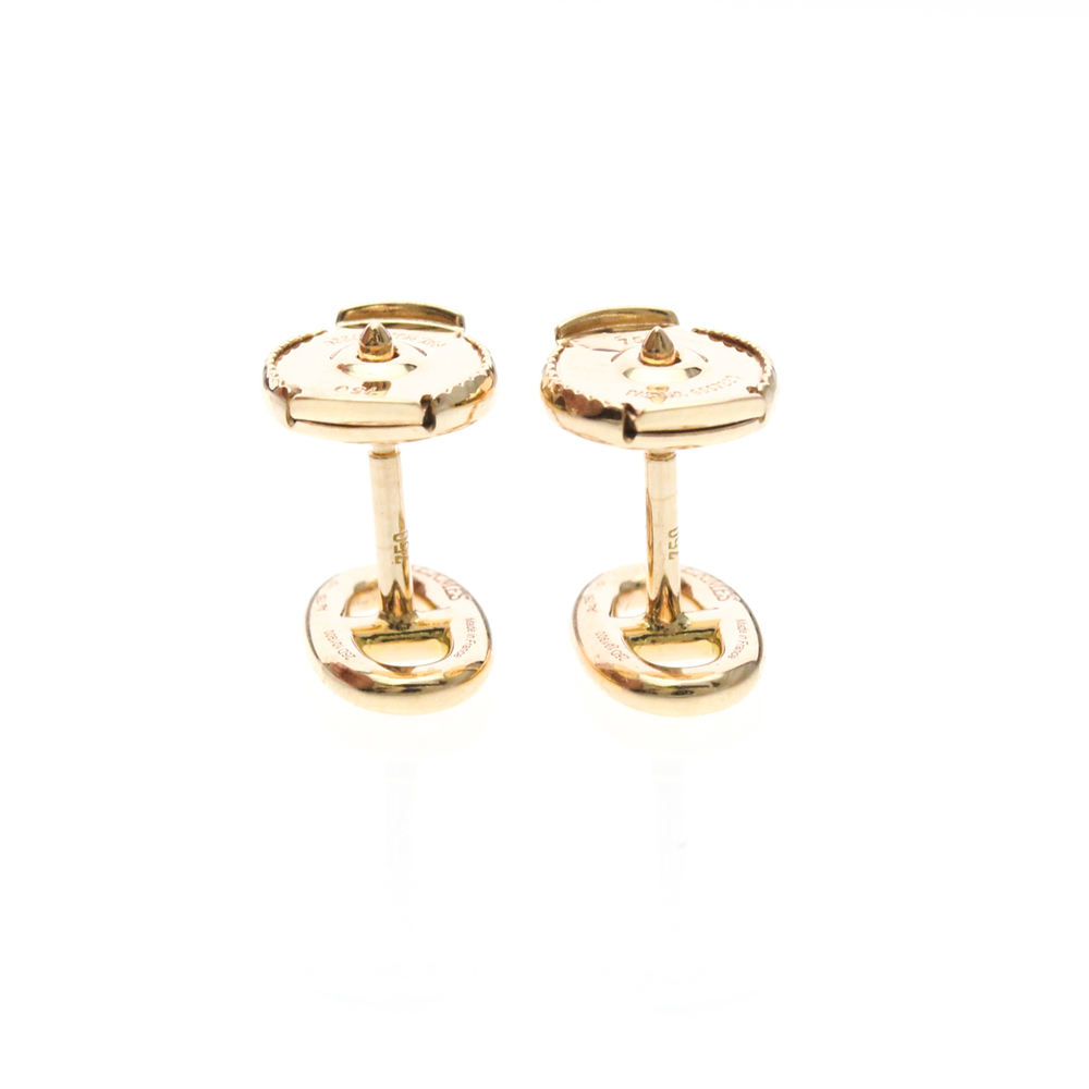 HERMES Chaine D'ancre Earrings 18K Pink Gold Polished - Picture 3 of 11